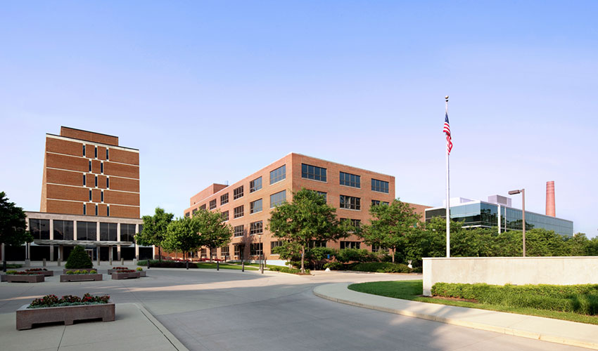 Photo: Battelle headquarters from the front entrance